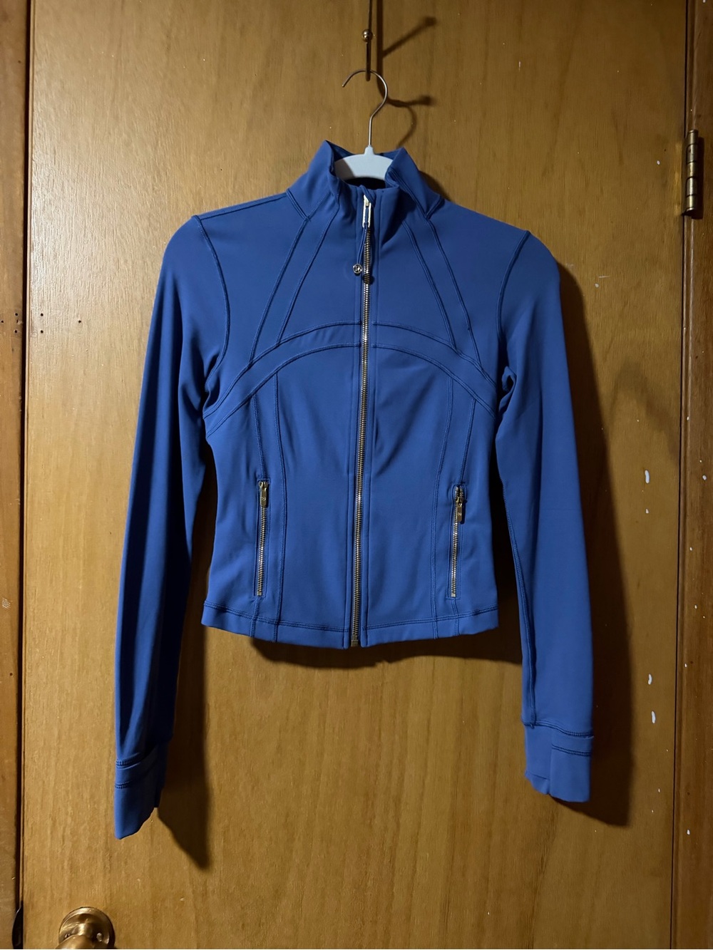 Lululemon cropped define jacket brilliant blue